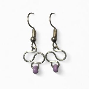 Elegant Purple Dangle Earrings